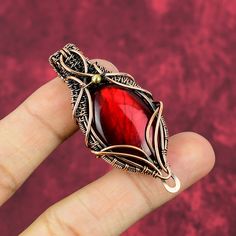 Wire Pendant, Birthstone Pendant, Wrapped Jewelry, Jewelry Gemstone, Labradorite Pendant, Red Fire, Copper Jewelry, Wire Wrapped Jewelry, Copper Wire