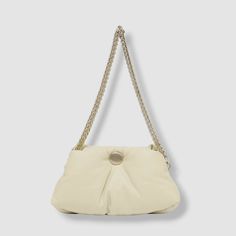 $1590 Proenza Schouler Women's Ivory Small Puffy Chain Leather Tobo Bag Description Adjustable shoulder strap Padded design Magnetic closure Partitioned compartment Lining: Polyamide 50%, Polyurethane 50% Outer: Lambskin 100% Dust bag included About Us We sell only 100% authentic clothing from new with tags to gently used. We have a 100% authentic or money back guarantee on every item we sell. Items are listed daily so make sure to put us on your favorite! . We have been in business for over 10 Overnight Bags, Pad Design, Designer Items, Navy Fashion, Makeup Bags, Overnight Bag, Leather Chain, Sell Items, Proenza Schouler