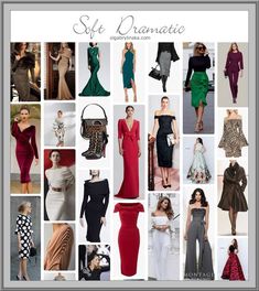 Soft Dramatic – Olga Brylińska Image Consultant Dramatic Clothes, Personal Style Types, Deep Autumn Color Palette, Dramatic Dresses, Dramatic Fashion, Style Types, Dramatic Classic, Classic Style Outfits