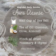 Cleanse House, Cleansing Aura, Spiritual Cleansing Bath, Cleansing Herbs, Diy Body Scrub Recipes, Bath Scrubs