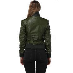 For the fashion queens out there, how about enhancing your poise, color, and versatility a bit more? Feel serene as you lather yourself in heavenly soft leather while still feeling close to nature. We’ve got just the sweetest treat for you in-store. Our Leather Skin Shop Women Carol Green Leather Jacket is a gift that we have designed for all the beauties out there. Be the symbol of style and agile elegance and prepare to enchant the crowd with your spectacular dressing. The rib high stand collar will help notch up your style scale while keeping you snug during windy days. The jacket also comes with vertical side pockets, giving it a unique, edgy look. From the decorative stitching and seam lines on the back to the zippers and slant pockets on the front, this jacket is a piece of art. Ador Chic Green Leather Jacket For Fall, Green Leather Jacket For Work, Trendy Green Leather Jacket For Fall, Fitted Green Leather Jacket, Green Leather Biker Jacket For Spring, Chic Green Leather Outerwear, Green Leather Outerwear For Fall, Chic Green Leather Jacket For Winter, Trendy Fitted Green Leather Jacket