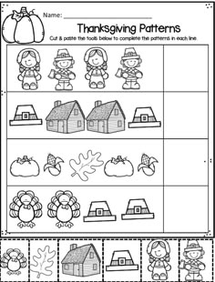 the thanksgiving worksheet for preschool