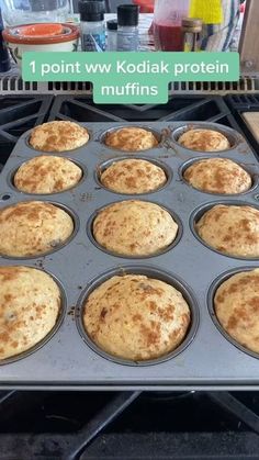 a muffin tin filled with lots of food