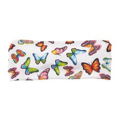 Butterfly Bamboo Jersey Lined Sweatband - Ponya Bands Moisture Wicking, Animal Lover