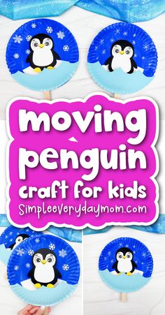 the penguin paper plate craft for kids to make