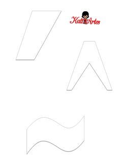 the letter k is made out of paper and has been cut into smaller shapes to make it