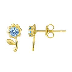 These gorgeous 10k gold cubic zirconia flower stud earrings are the perfect way to finish any outfit.Click on this JEWELRY & WATCHES GUIDE to learn about fit, styles, materials and more! Metal: 10k gold Backings: post Packaging: boxed Finish: polished Additional details: cubic zirconia accents Length: 7 mm Please note, due to the high value of this item, a signature may be required upon delivery. Size: One Size. Gender: female. Age Group: adult. Mother's Day Yellow Gold Flower-shaped Earrings, Flower Shaped Earrings With Prong Setting As Gift, Gift Flower Earrings With Prong Setting, Flower Shaped Earrings As A Gift, Gold Flower Earrings With Prong Setting As Gift, Four Leaf Clover Necklace, Flower Stud Earrings, Clover Necklace, Flower Stud