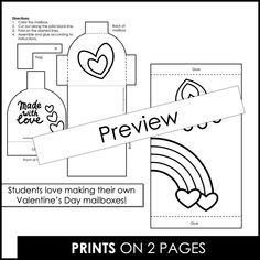 valentine's day coloring pages for kids to print and color with the text,