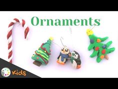 christmas ornaments and candy canes with the words ornaments