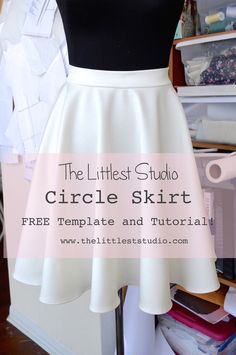 the littlest studio circle skirt free template and video