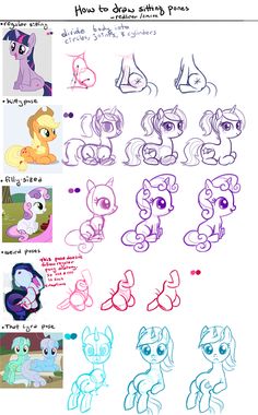 how to draw my little ponys step by step drawing lesson for kids and beginners