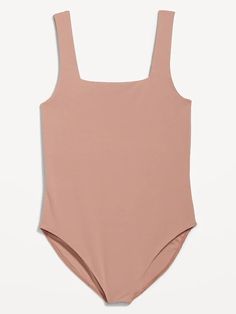 Fitted Sleeveless Square-Neck Bodysuit for Women | Old Navy Square Neck Bodysuit For Beach, Chic Square Neck Swimwear With Adjustable Straps, Solid Summer Swimwear With Straight Neckline, Summer Square Neck Bodysuit With Adjustable Straps, Solid Color Square Neck Swimwear For Spring, Spring Square Neck Solid Color Swimwear, Spring Square-neck Swimwear In Solid Color, Spring Solid Color Square Neck Swimwear, Square Neck Stretch Swimwear For Spring