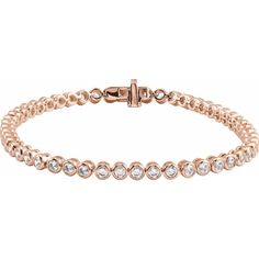 ~ New For The 2021/22 Holiday Season ~ 7 Inch Solid Polished 14K Gold Tennis Bracelet Embellished With 51 Stunning Round Bezel Set Lab-Grown Diamonds ~ A Dazzling Tennis Bracelet With 3.5 Carats Lab-Grown Diamonds In A Round Bezel Setting ~`Size: 7 Inches x 3.5 mm ~ This Is A Modern Classic Perfect For Brides, Evening Wear Or That Can Be Worn Every Day With Anything. ~ Choose From : Yellow Gold White Gold Rose Gold ~ Sustainable ~ The Metal Is 100% Recycled ~ The Diamonds Are Conflict Free ~ Dia Cascade Necklace, Gold Tennis Bracelet, Diamond Tennis Bracelet, 14k Gold Necklace, Tennis Necklace, Tennis Bracelet Diamond, Tennis Bracelet, Conflict Free Diamonds, Diamond Clarity