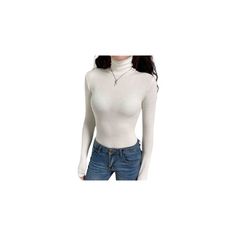 A fitted bodysuit reigns supreme in the world of tops. 35% Cotton, 60% Polyester, 5% Spandex Thin Fabric Good Stretch, Soft Fabric High-Neck Design Slim-Fit Silhouette Long Sleeves Colors: White, Black, Grey, Brown, Ivory Sizes: S to L Gender: Female Age: Adult Brand Name: NoEnName_Null Product ID: CJNSSYMY02746 Note: All sizes are smaller than regular European and American sizes. Choose the larger size if your size is between two sizes. Please allow 2-3cm differences due to manual measurement * Elegant Winter Tops With Thumbholes, White Fitted Long Sleeve Bodysuit, Elegant Turtleneck Bodysuit For Winter, Elegant Long Sleeve Non-stretch Bodysuit, Trendy Long Sleeve Non-stretch Bodysuit, Trendy Non-stretch Long Sleeve Bodysuit, Trendy White Long Sleeve Bodysuit, Fitted Basic Winter Tops, Winter Basic Fitted Tops