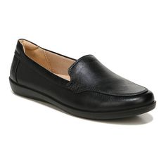 Say hello to these unbelievably comfy-casual LifeStride Nina flats with a slip-on fit for easy on and off wear. Say hello to these unbelievably comfy-casual LifeStride Nina flats with a slip-on fit for easy on and off wear. SHOE FEATURES Faux leather upper with a round toe, slip-on fit, padded collar, and lightweight/flexible platform sole Sock and linings, toe box and heel counter partially crafted with recycled materials Soft System® comfort package provides all-day support, flex, and cushioni