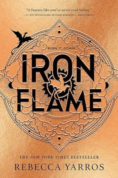 the cover of iron flame, with an image of a bird on top of it