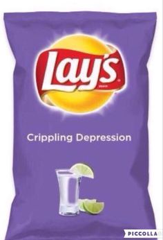 lay's malibu rum bag with lime slices on the side and an orange slice