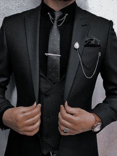 Suits For Guys, Mens White Suit, Alt Wedding, All Black Suit, Suits Groom, Addie Larue, Prom Suits For Men, Black And White Suit, Black Suit Men