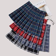 Plaid High Waist Casual Pleated Skirt Step out in style with our elegant Plaid High Waist Casual Pleated Skirt. Made with a high waist design and classic plaid pattern, this skirt will flatter your figure and add a touch of sophistication to any outfit. Perfect for any occasion, this skirt is a must-have for your wardrobe. Size Info. S: Length 37 cm. Waist 66 cm. Hip 86 cm. for Weight Range (42.5-47.5) kg M: Length 38 cm. Waist 70 cm. Hip 90 cm. for Weight Range (47.5-52.5) kg L: Length 38 cm. W Tartan Skirts Short, Plaid Skirts Pleated 2x, Cheap Plaid Skort For School, Cheap Plaid Mini Skirt, Cheap Plaid Mini Skirt For School, Cheap Retro Pleated Mini Skirt, Drawing Plaid Skirt, Plaid Pleated Skirt Short, Plaid Pleated Skirt Midi