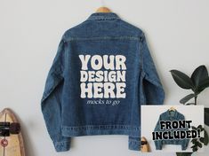 MWW Denim Jacket Mockup | Mens | Oversized Jacket Mockup  (as seen on Printify) size M pictured Use this mockup in your own shop as part of your listing - Etsy or other platforms! You will receive 2 high resolution JPG files with no watermarks. (no physical item will be sent to you) **You are not permitted to resell or share this image with anyone else, either edited or in original format. Customizable Casual Fall Outerwear, Casual Customizable Outerwear For Streetwear, Denim Jacket Mockup, Retro Pre-washed Denim Jacket, Pre-washed Denim Jacket For Streetwear, Pre-washed Blue Denim Outerwear, Pre-washed Cotton Denim Jacket In Denim Blue, Oversized Jacket, Mockup