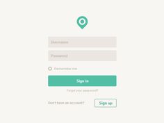 the login screen for an app that allows users to sign up and receive information