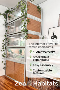 the internet's favorite reptile enclosures 5 - year warrant stackable & easy assembly customizable features