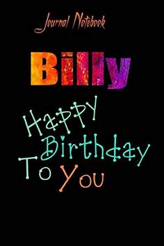 the words happy birthday to you are written in neon colors on a black background with colorful letters