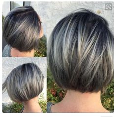 Gray Highlights, Hair Lookbook, Short Choppy Haircuts, Choppy Haircuts, Ash Blonde Balayage, Grey Highlights, Silver Highlights