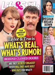 the cover of life and style magazine with taylor & travis's real what's rumor?