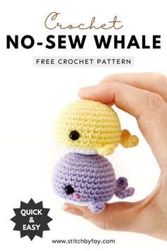 crochet no sew whale free pattern