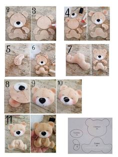 step by step instructions on how to make a teddy bear