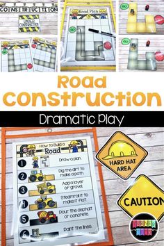 road construction dramatic play for kids to learn how to build and use it in the classroom