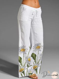 White Non-stretch Wide-leg Pants, White Non-stretch Wide Leg Pants, White Pants With Pockets For Spring, White Non-stretch Pants For Spring, White Straight-leg Bottoms For Spring, White Cargo Pants For Spring, White Non-stretch Ankle-length Wide Leg Pants, White Wide Leg Pants With Pockets For Spring, White Wide Leg Pants For Spring