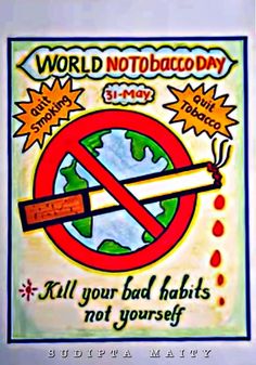 Say No To Tobbaco Poster, Ilustrasi Dan Poster, College Poster, Writing Posters, Appreciate Life Quotes, Drawing Cartoon Faces, Amazing Facts For Students, Easy Pixel Art