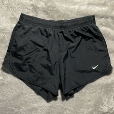 Brand: Nike Style: Womens Brief Lined Running Shorts, Light, Relatively Stretchy Waistband, Small Inside Pocket To Keep A Key Or Card Condition: Brand New, Worn Once (Doesn’t Fit Me), No Tags Attached, Still In Great Condition Size: L (Large) *See Measurement Pictures Color: Black Affordable Black Nike Athletic Shorts, Womens Nike Shorts, Adidas Gym Shorts, Black Nike Pros, Nike Shorts Women, Athletic Shorts Women, Nike Style, Nike Pro Combat, Running Shorts Women