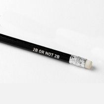 a black pencil with the words 28 or not 28 written on it and an eraser next to it