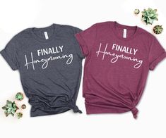 Finally Honeymooning Shirt, Married Couple Matching Shirt, Honeymoon Shirts, Newly Wed Gifts, Just Married Shirt, Bride and Groom Gift Shirt We want to make everyone smile with our cute , stylish and trendy graphic T-shirts. We can assure you this shirt will be perfect gift whether you will buy it yourself or for someone else. Finally Honeymooning Shirt, Matching Honeymoon Shirts, Just Married Shirt, Newly Wed Honeymoon Shirts, Married Couple Shirt ATTENTION PLEASE   Black design for White, Yell Married Couple Shirts, Newly Wed, Food Shirt, Couple Tees, Country Sweatshirts