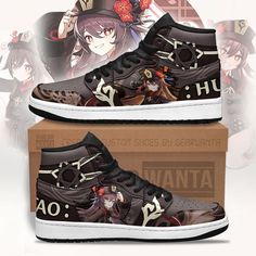 Hu Tao Genshin Sneakers Custom For Gamer-Gear Wanta Hu Tao Genshin, Two Ladies, Hu Tao, Truck Interior, Sneaker Games, Trendy Sneakers, Custom Sneakers, Designer Sneakers, Tao