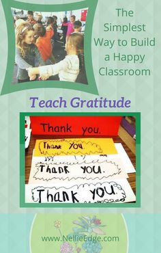 the teacher's thank card has been made to teach children how to be happy