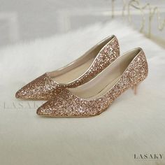 Lasaky - Wedding Shoes by He Xiu: A Glamorous Pair of Golden Crystal High Heels for Brides and Bridesmaids Red Bridal Shoes, Crystal High Heels, Bridal Footwear, Golden Crystal, Gold High Heels, Bride And Bridesmaids, Western Style Boots, Elegant High Heels, Wedding Shoes Heels