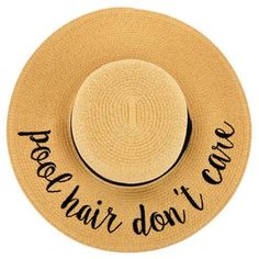 Super fun beach/sun hat featuring key phrases for every mood. Brim straw hat with either all black, all white or multi color lettering and ribbon band. 100% paper straw. Inside adjustable sting. One size fits most. Choose the phrase that speaks to you! Lake Hair Styles, Floppy Beach Hat, Beach Hats, Fun Beach, Pool Hairstyles, Hello Sunshine, Beach Hat, Beach Hair, Beach Fun