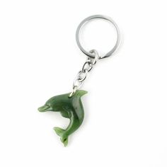 This handsome keychain has been crafted to resemble a Dolphin. Keychain Measures Approximately 30mm Dolphin Keychain, 35th Wedding Anniversary, Jade Charm, A Dolphin, Nephrite Jade, Jade Bangle, Jade Earrings, Jade Ring, British Columbia Canada