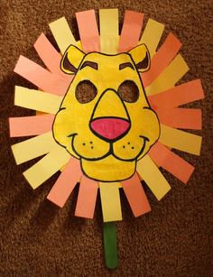 a paper lion mask with the words crafting the word of god on it