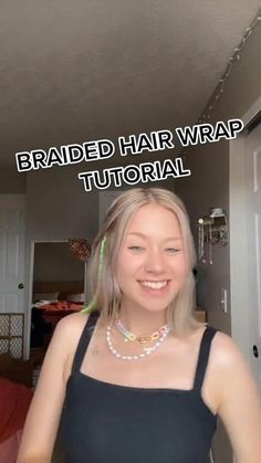 Hair Wrap Tutorial, Hairstyle Braided, Wrap Tutorial, Hairstyle Hairstyle, Braided Hair Tutorial, Cute Simple Hairstyles, Hairstyle Tutorial