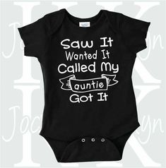 Mommy Onesies, Auntie Onesies, Aunt Onesies, Diy Onesies, Auntie Baby, Baby Niece, Girls Names, Aunt Life