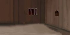 an image of a jail cell with bars on the door