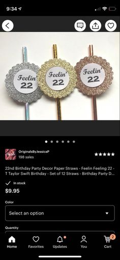 the birthday party favors are on sale for $ 2 99 or each other, and they have