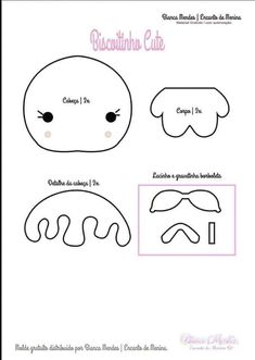 the instructions for how to make a paper doll's face with eyes and nose