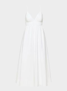 ENCOURAGE POPLIN DRESS | Aritzia Aritzia Dress, Poplin Dress, Empire Waist, Cotton Poplin, Wedding Inspo, Fit And Flare, Cut Out, White Dress, Prom