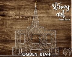 the cover art for string art templates, featuring an image of a church steeple